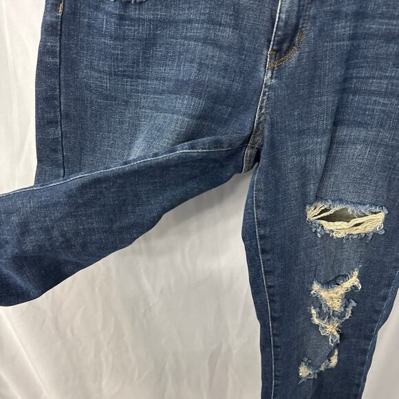 Judy Blue Boyfriend Fit Distressed Jeans Women’s 27 Stretch Raw Hem 5/27 - Picture 10 of 13